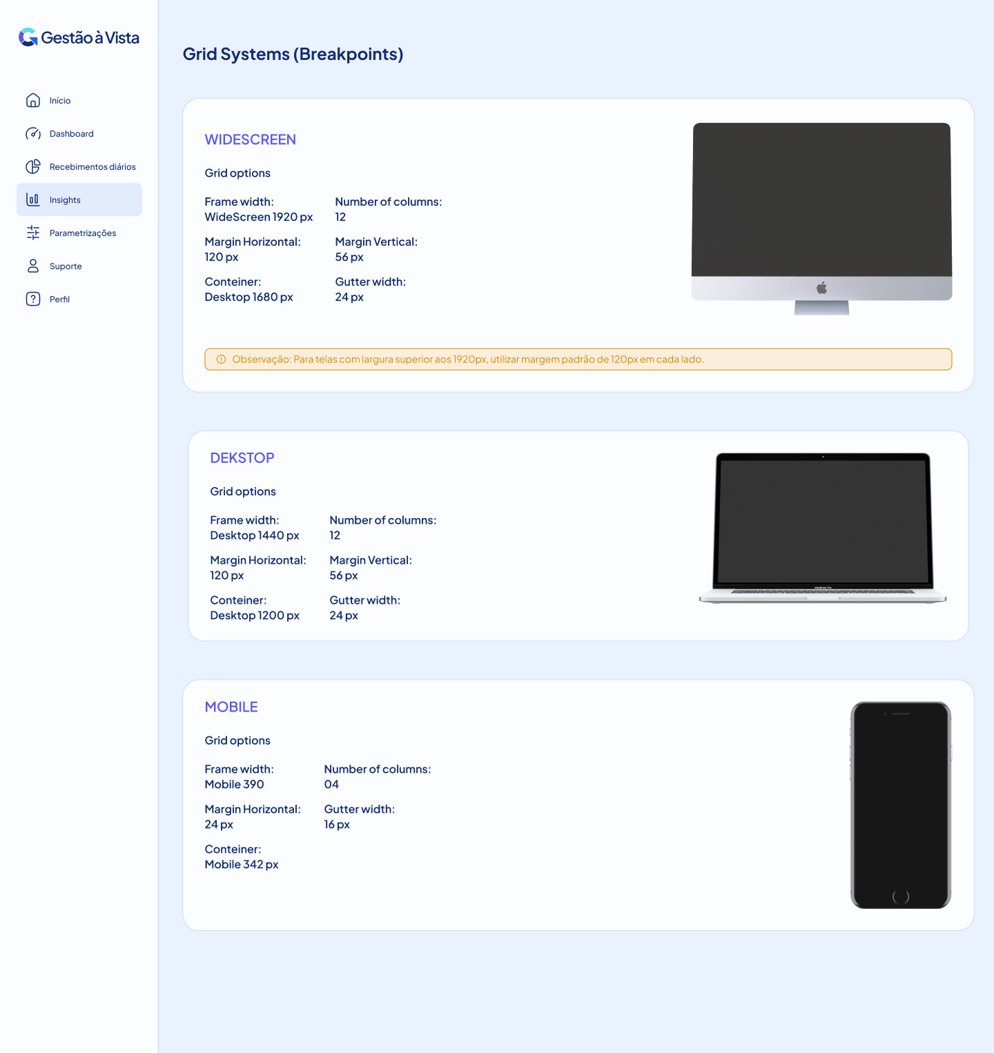 Grid responsivo (breakpoints)
